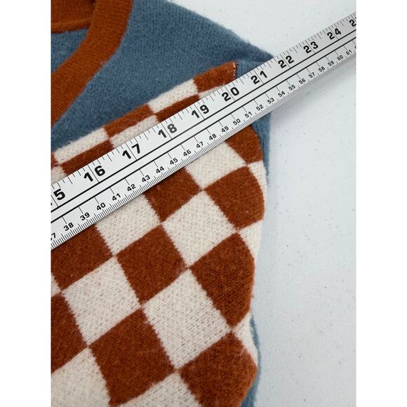 Vans Off The Wall Dusk Downer Checkered Cardigan Sweater Button Woman’s Size XS - Picture 10 of 11
